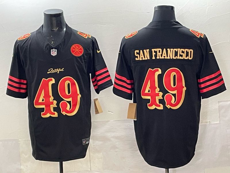 Men 2025 San Francisco 49ers #49 San francisco black 5th generation Nike Limited NFL Jersey style 004->san francisco 49ers->NFL Jersey